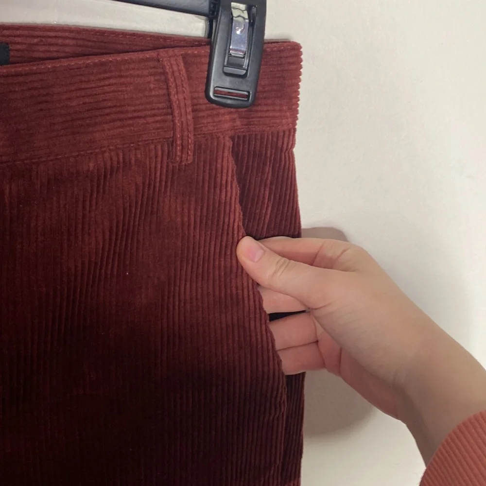 W by Worth burnt Sienna corduroy flare pants size X0 ( 00 )
